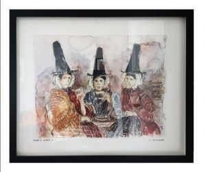 Three Welsh ladies in large hats